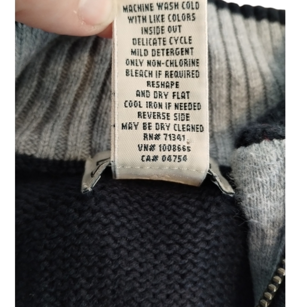 L.L.Bean Heritage 1/4 Zip Cotton Mock Neck Sweater Gray Large Men's - Picture 4 of 6